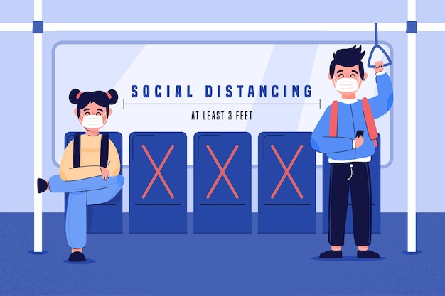 Social distancing in public transportation
