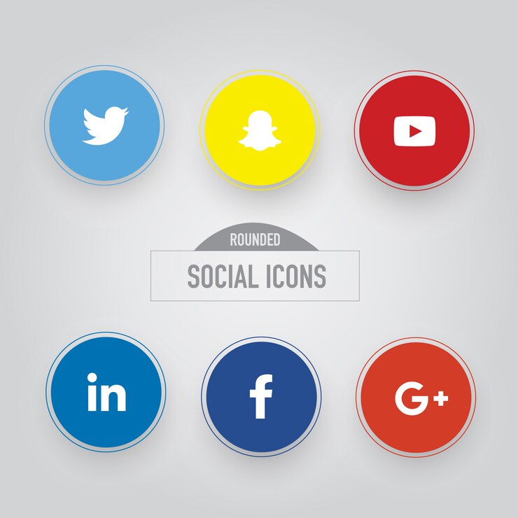 Free Vector social icons collection