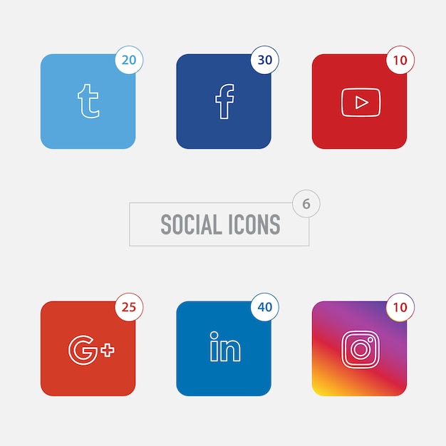 Коллекция социальных иконок