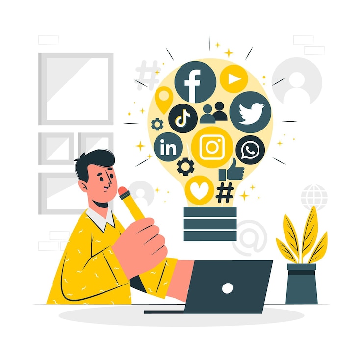 Free Vector social ideas concept illustration