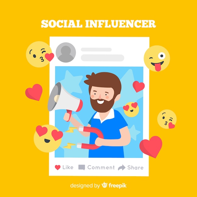 Sfondo di influencer sociale