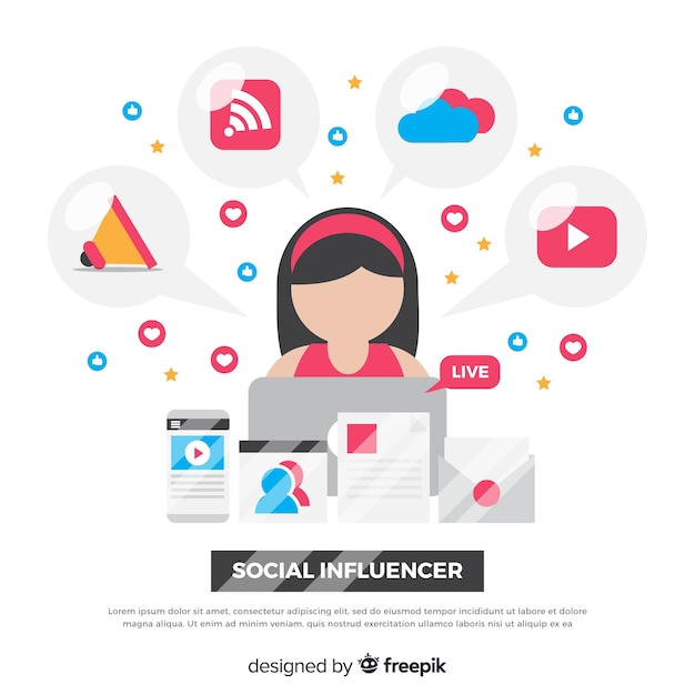 Social influencer background