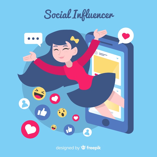 Sfondo di influencer sociale