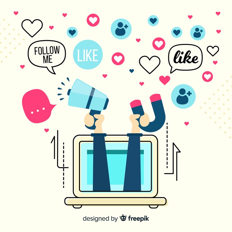 Free Vector social influencer concept