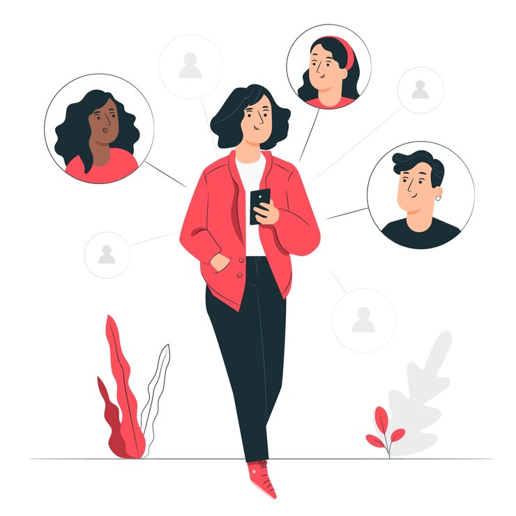 Free Vector social life concept illustration