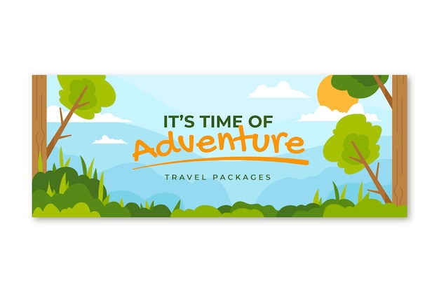 Social media adventure cover template