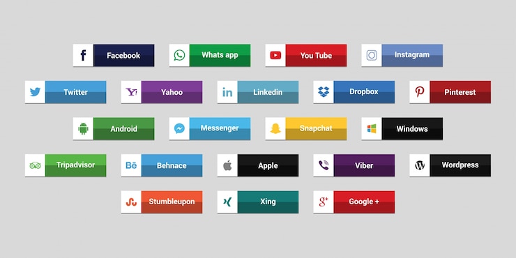 Free Vector social media banners