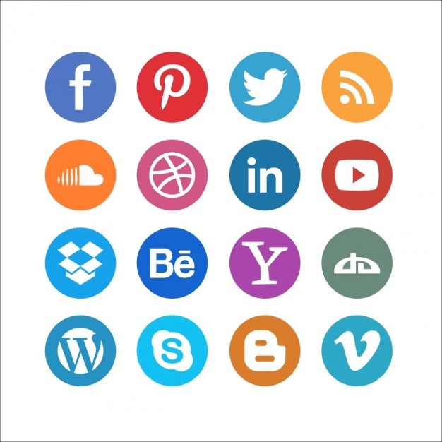 Free vector social media buttons