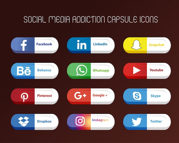 Social media capsule icons
