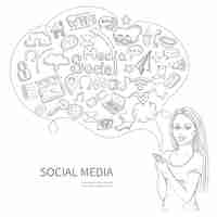 Free vector social media concept