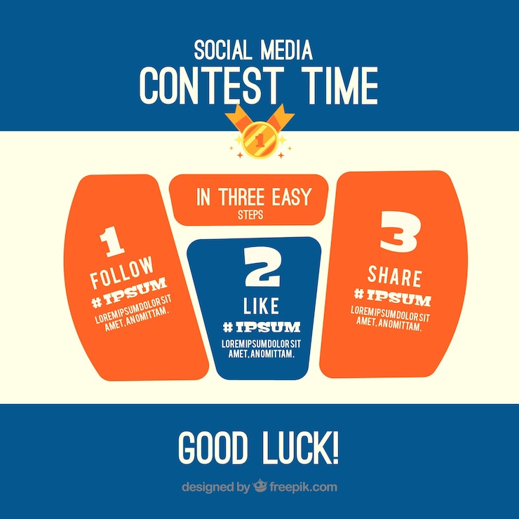 Free Vector social media contest concept