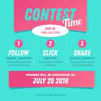 Free vector social media contest or giveaway concept