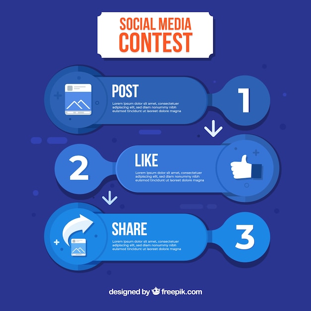 Free vector social media contest page