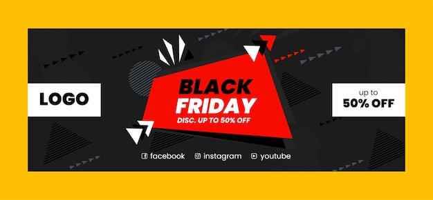 Social media cover template for black friday sales