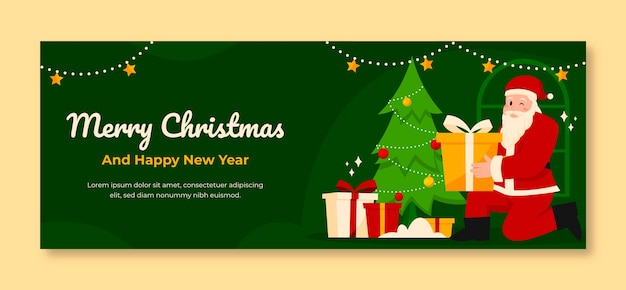 Social media cover template for christmas season celebration