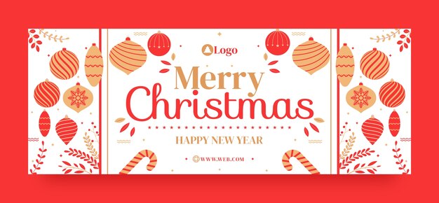 Social media cover template for christmas season celebration