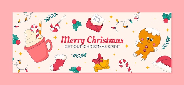 Social media cover template for christmas season celebration