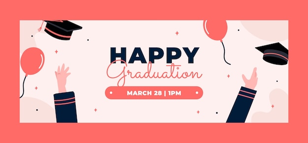 Social media cover template for class of 2023 graduation