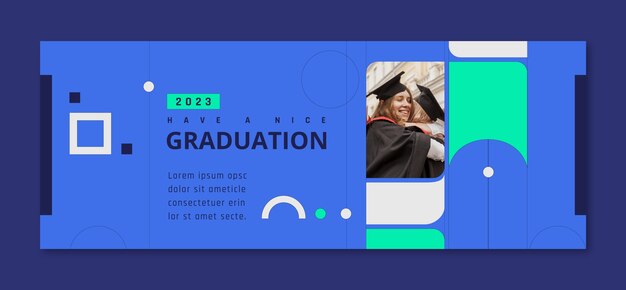 Social media cover template for class of 2023 graduation