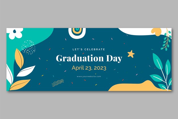 Social media cover template for class of 2023 graduation