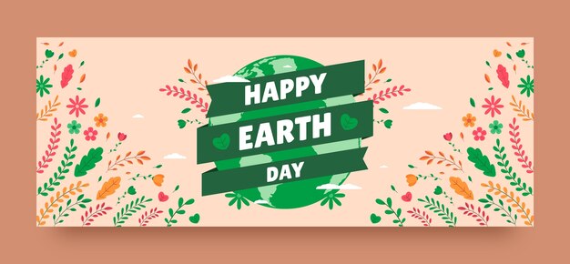 social media cover template for earth day celebration