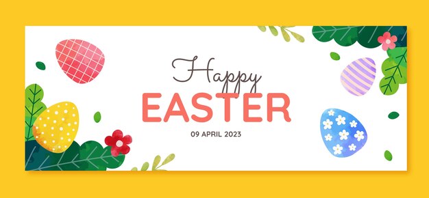 social media cover template for easter celebration