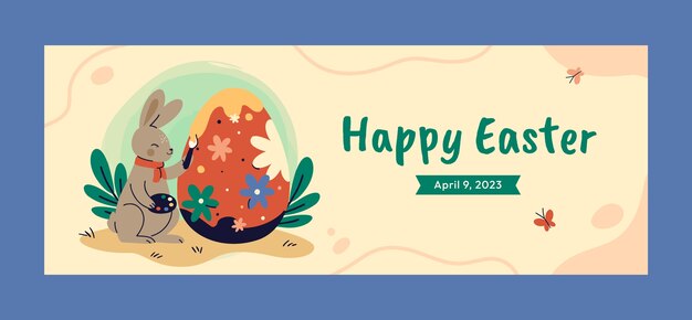 social media cover template for easter celebration