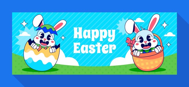 Social media cover template for easter celebration