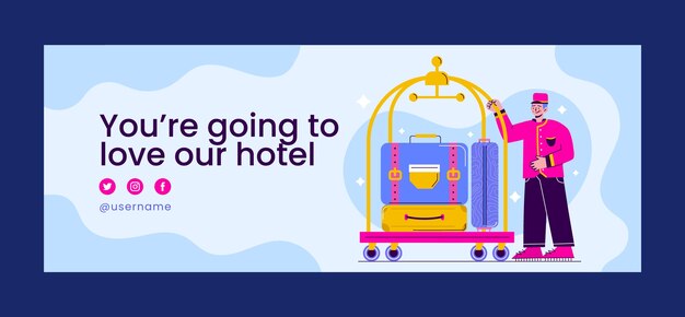 social media cover template for hotel business
