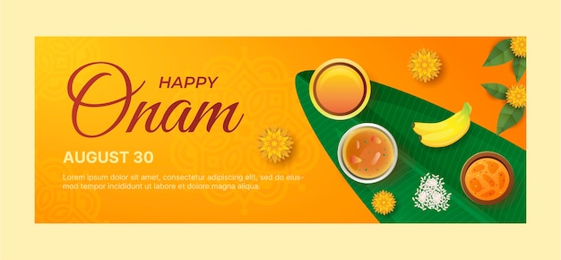 Social media cover template for onam festival celebration