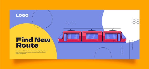 Social media cover template for transport and conveyance