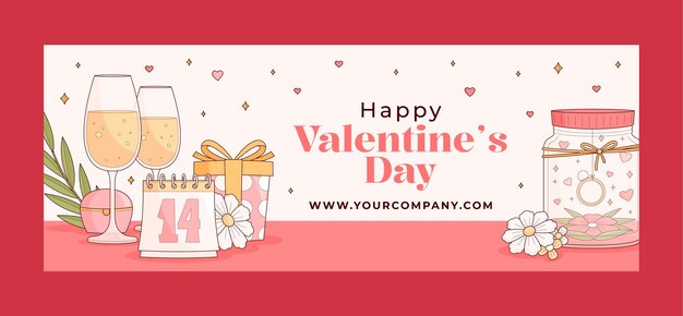 Social media cover template for valentine's day