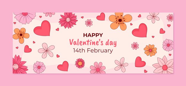 Social media cover template for valentines day celebration