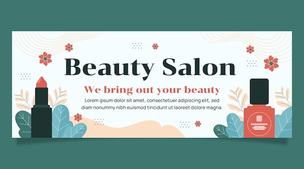 Free vector social media cover template for women's beauty and care