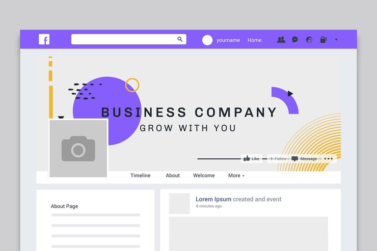 Free Vector social media cover template
