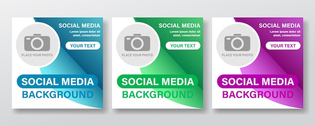 Free vector social media design template