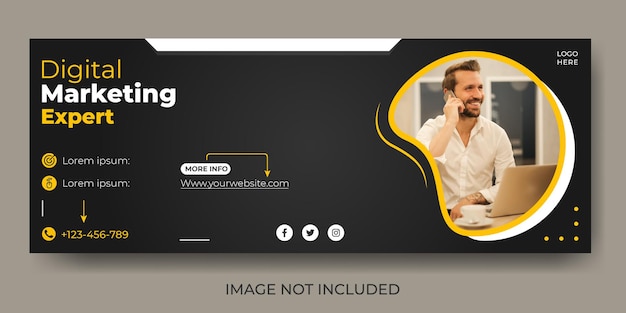 Social media digital marketing corporate cover template