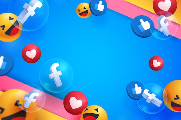 Free vector social media elements background