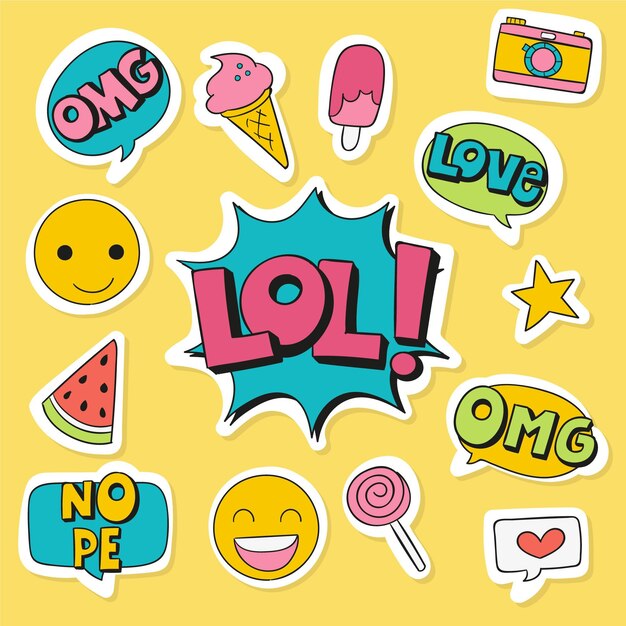 Social media emojis and stickers