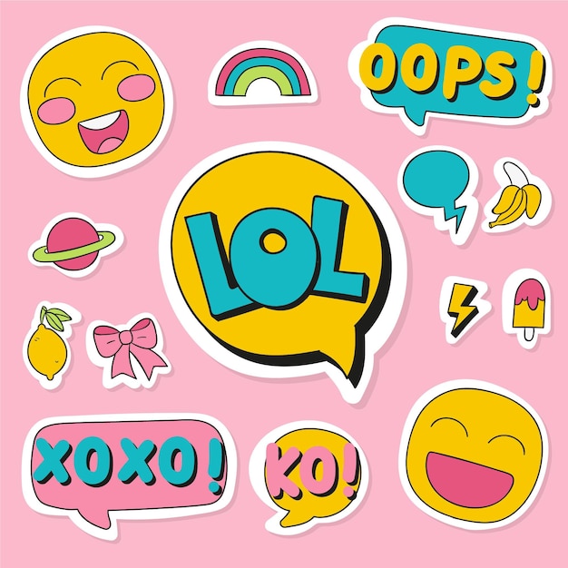 Social media emojis and stickers