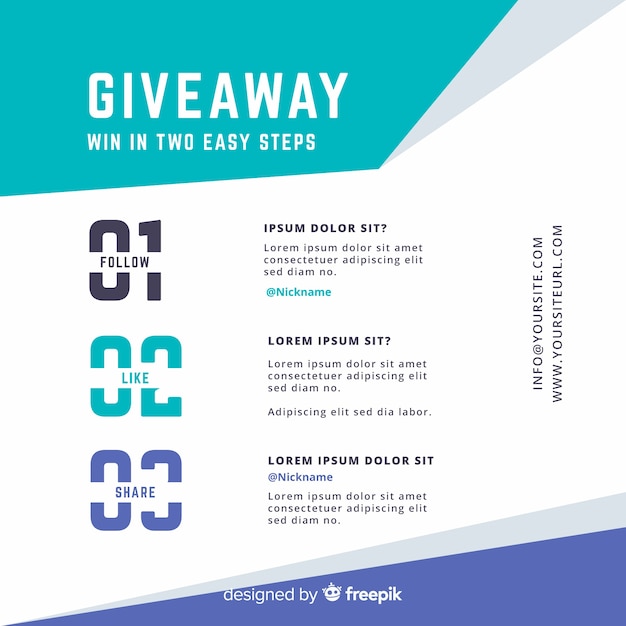 Free vector social media giveaway conept