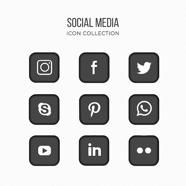 Free vector social media icon design