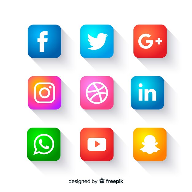social media icons buttons