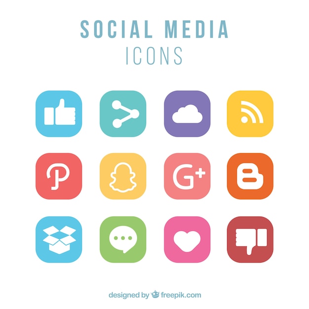 Social media icons set