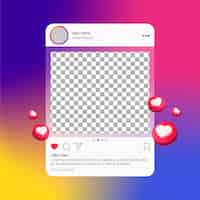 Free vector social media instagram post frame