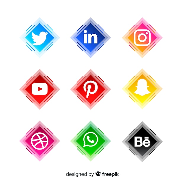 Free vector social media logo collectio