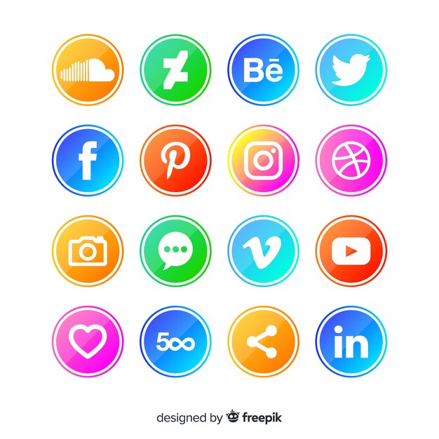 Коллекции логотипов в социальных сетях
