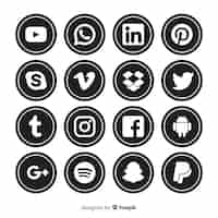 Free vector social media logo collectio