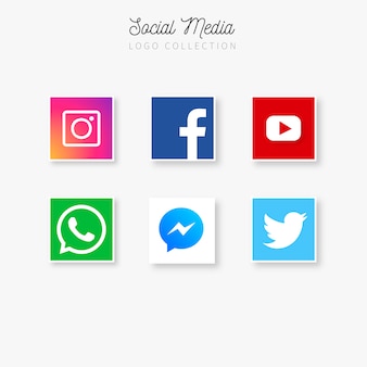 ソーシャルメディア​の​ロゴ​コレクション