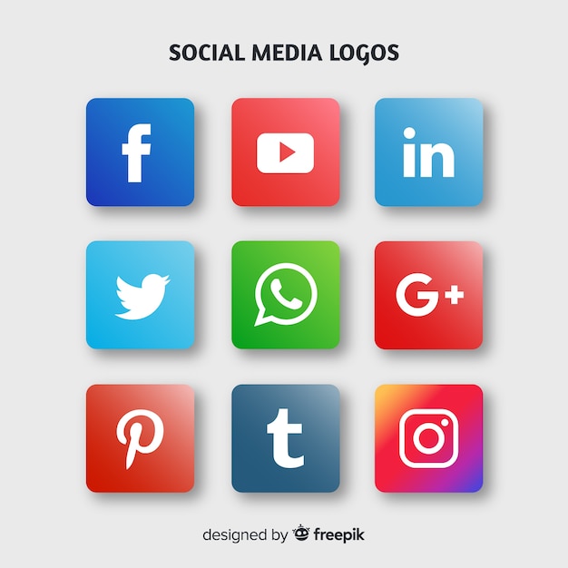 Collezione logo social media